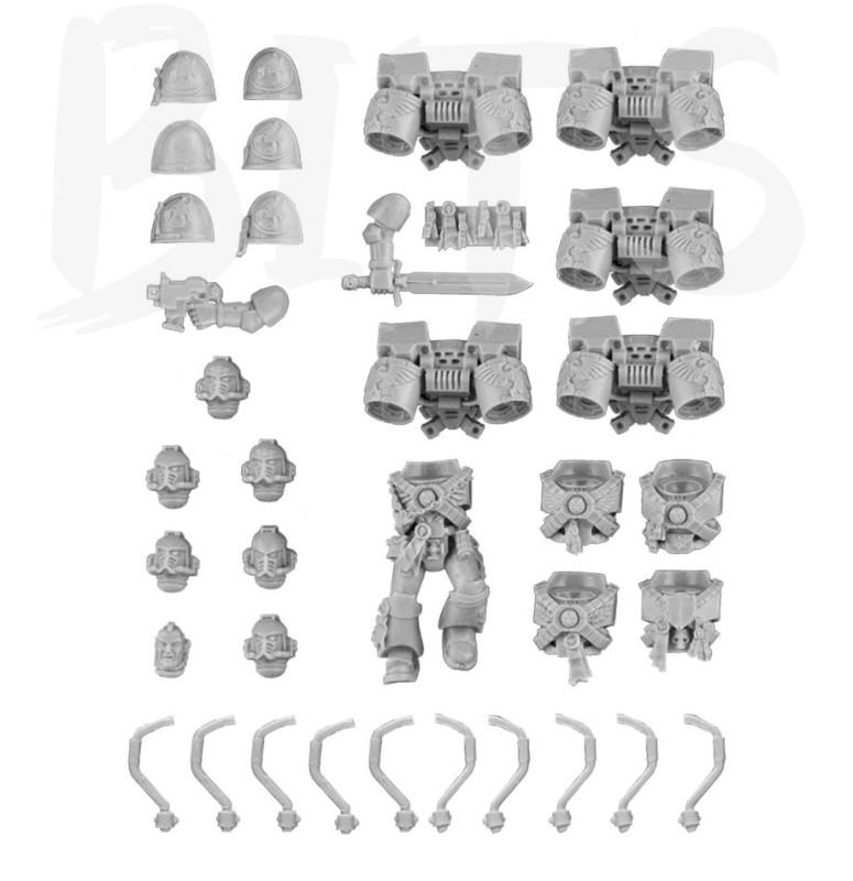 Red Scorpions Vanguard Veteran Upgrade Set bits