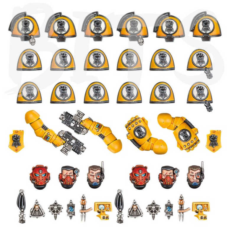 Imperial Fists Primaris Upgrades bits