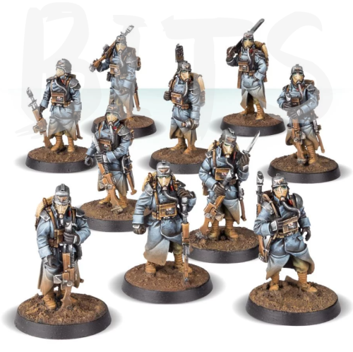 Death Korps of Krieg Infantry Squad At Ease bits