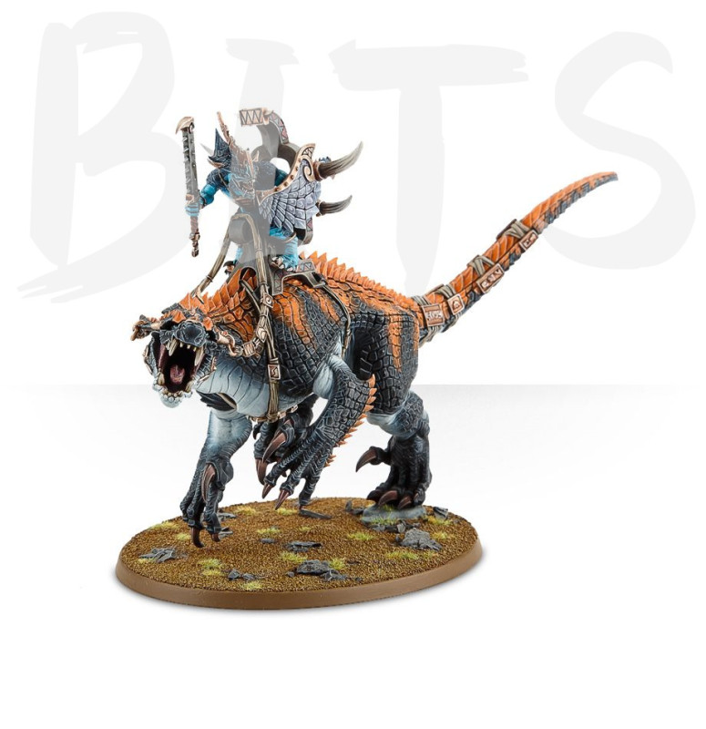 Saurus Oldblood On Carnosaur / Skink Oracle on Troglodon / Saurus Scar-Veteran on Carnosaur bits