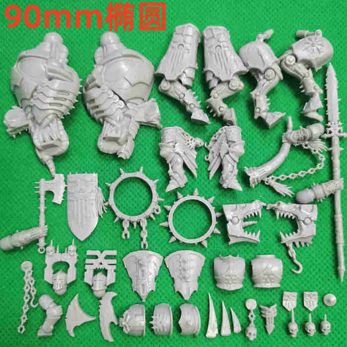 Mighty Skullcrushers with bloodglaives with ensorcelled axes