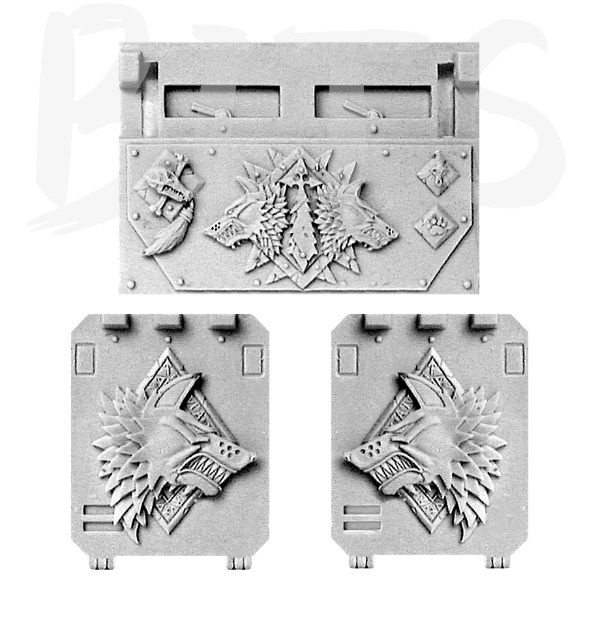 Space Wolves Rhino Doors And Front Plate bits