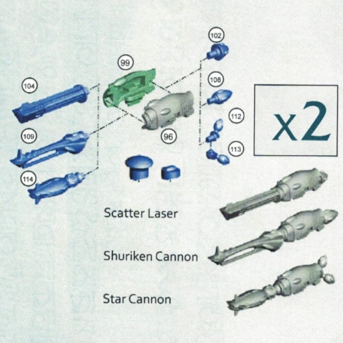 Skathach Wraithknight with Deathshroud Cannon bits