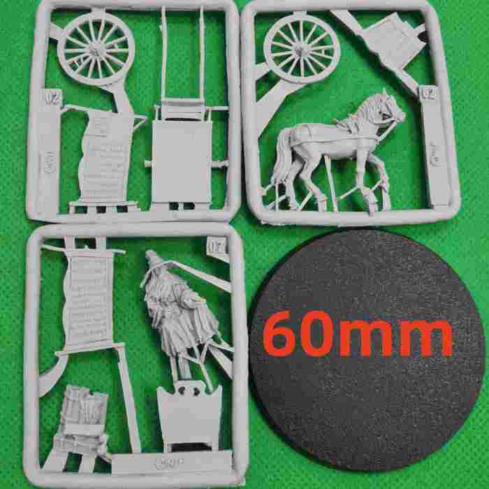 Gandalf the Grey Foot, Mounted and on Cart