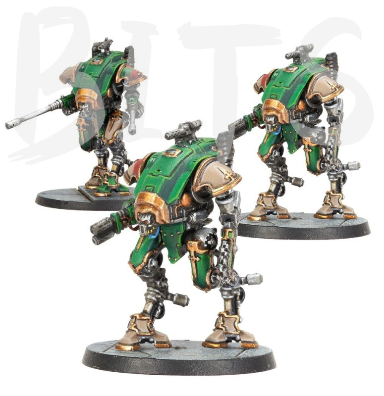 Legions Imperialis: Armiger Knights Helverin & Warglaives Squadron bits
