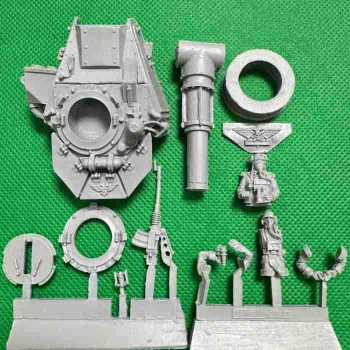 Death Korps of Krieg Mars Alpha Pattern Leman Russ with Modified Ryza Pattern Turret bits