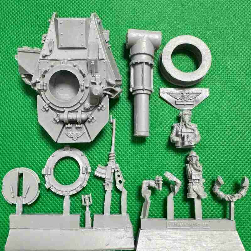 Death Korps of Krieg Mars Alpha Pattern Leman Russ with Modified Ryza Pattern Turret bits - Turret
