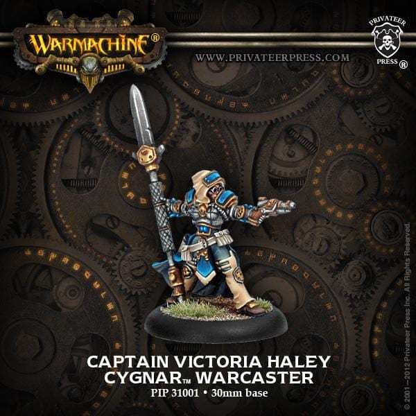 Warmachine Cygnar Warcasters Captain Victoria Haley