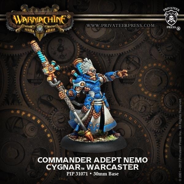 Warmachine Cygnar Warcasters Commander Adept Nemo