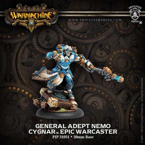 Warmachine Cygnar Warcasters General Adept Nemo