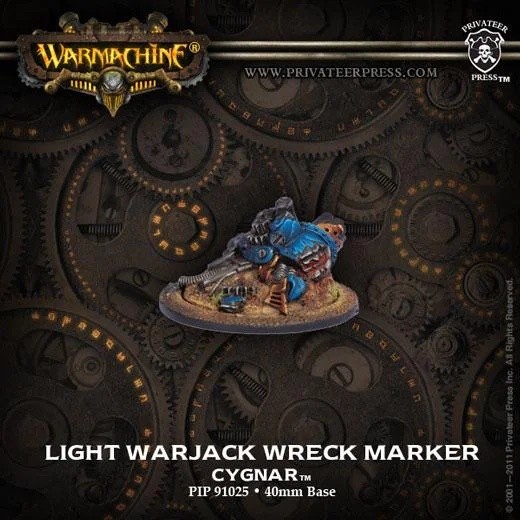 Warmachine Cygnar Accessories Cygnar Light Warjack Wreck Marker