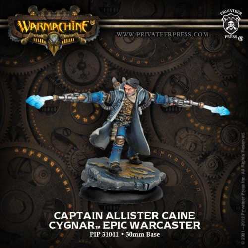 Warmachine Cygnar Warcasters Captain Allister Caine