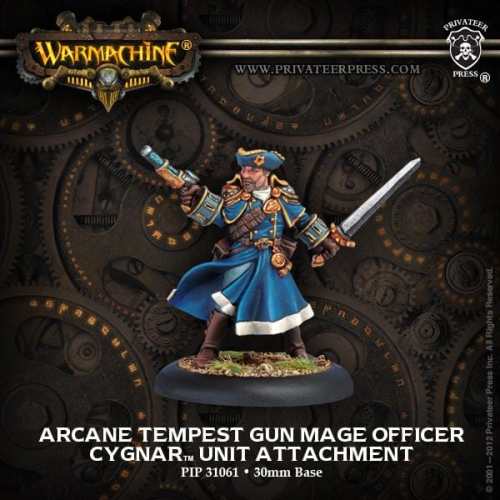 Warmachine Cygnar Units Arcane Tempest Gun Mage Officer