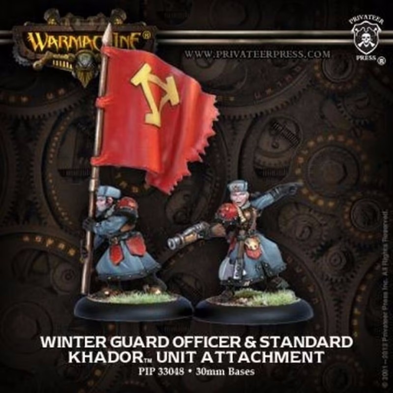 Warmachine Khador Units Winter Guard Officer & Standard