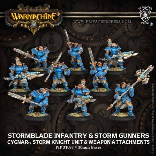 Warmachine Cygnar Units Stormblade Infantry & Storm Gunners