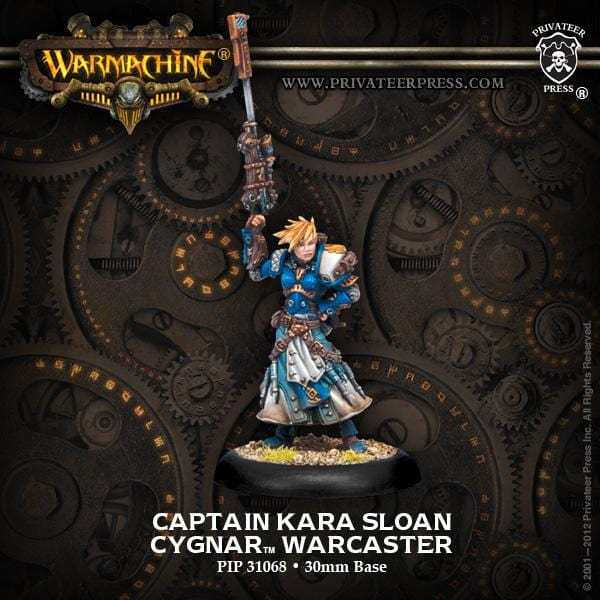 Warmachine Cygnar Warcasters Captain Kara Sloan