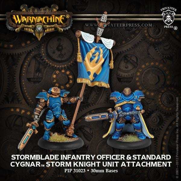 Warmachine Cygnar Units Stormblade Infantry Officer & Standard