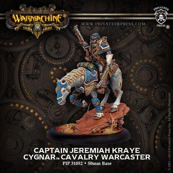 Warmachine Cygnar Warcasters Captain Jeremiah Kraye