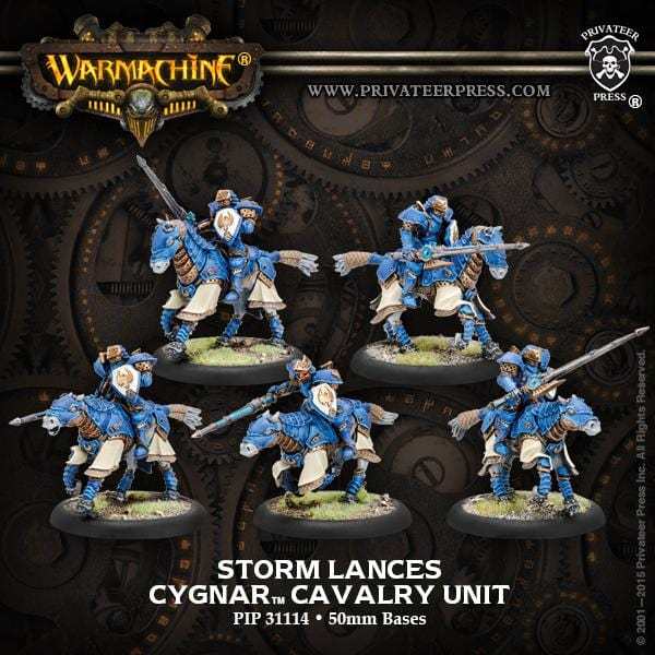 Warmachine Cygnar Units Storm Lances