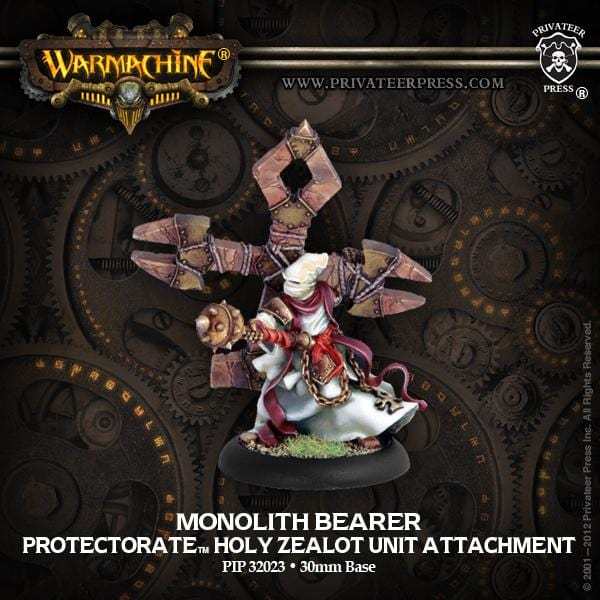 Warmachine The Protectorate of Menoth Units Monolith Bearer