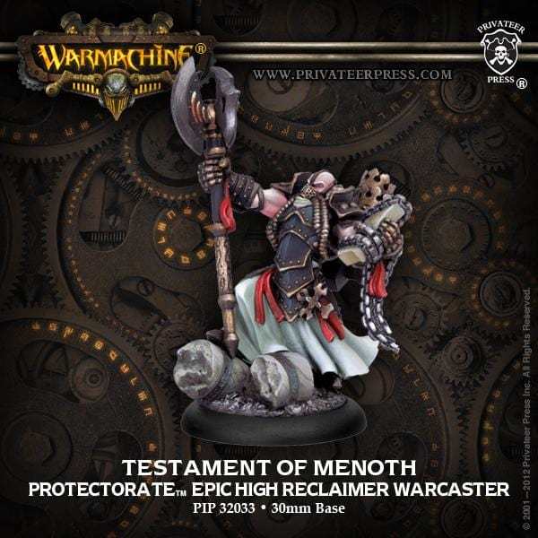 Warmachine The Protectorate of Menoth Warcasters Testament of Menoth