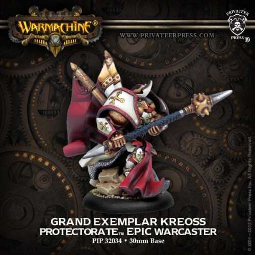 Warmachine The Protectorate of Menoth Warcasters Grand Exemplar Kreoss