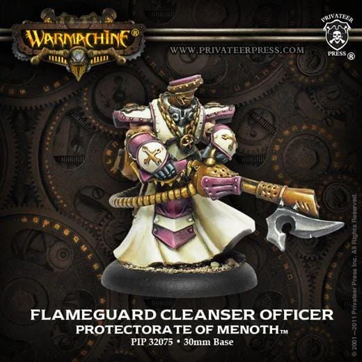 Warmachine The Protectorate of Menoth Units Flameguard Cleanser Officer