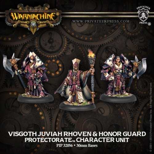 Warmachine The Protectorate of Menoth Units Visgoth Juviah Rhoven & Honor Guard