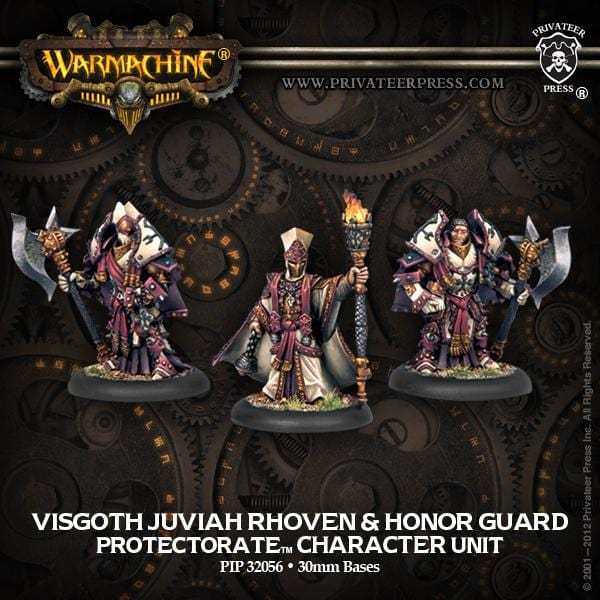 Warmachine The Protectorate of Menoth Units Visgoth Juviah Rhoven & Honor Guard