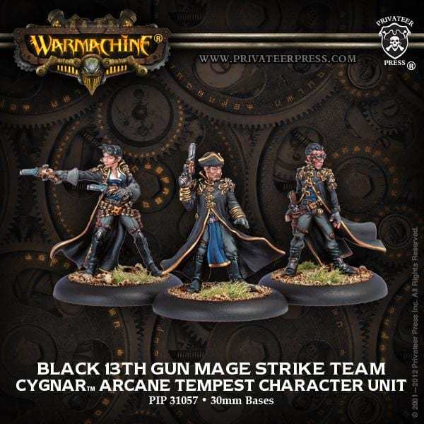 Warmachine Cygnar Privateer Exclusives Black 13th Gun Mage Strike Team (Classic)