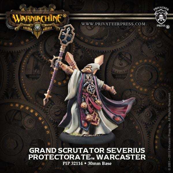 Warmachine The Protectorate of Menoth Warcasters Grand Scrutator Severius