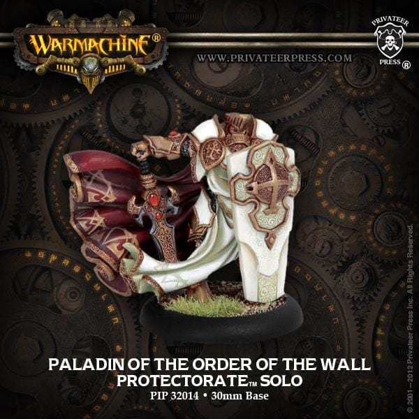 Warmachine The Protectorate of Menoth Solos Paladin of the Order of the Wall