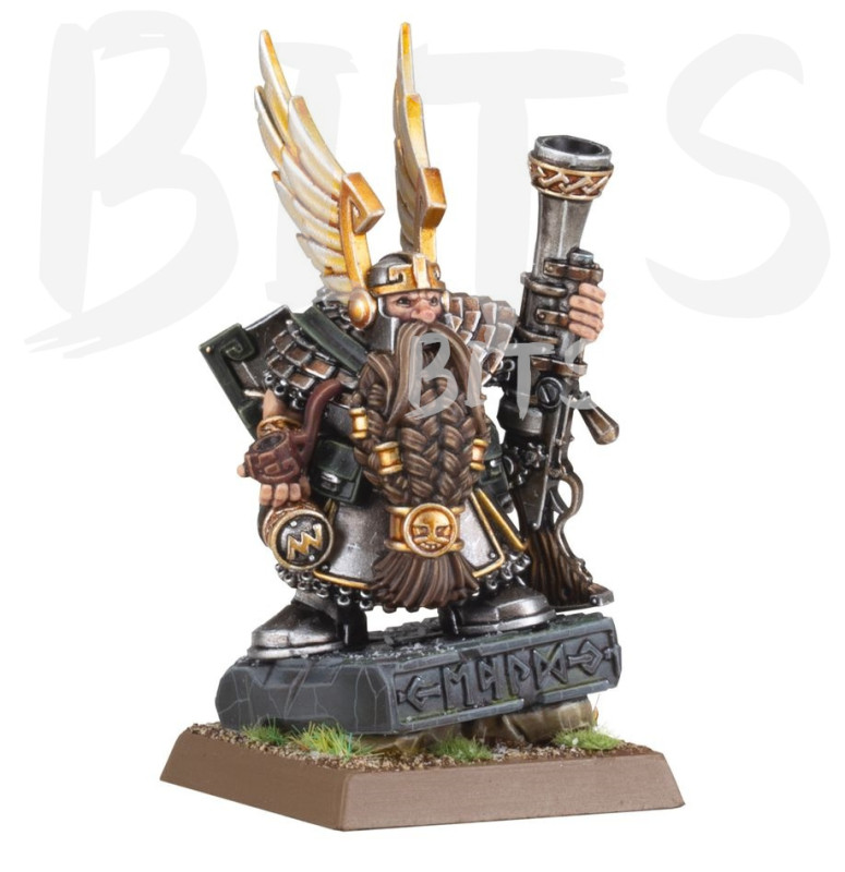 Dwarf Thane with Handgun on Oathstone bits