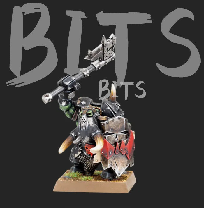 Black Orc Bigboss with Axe & Shield bits