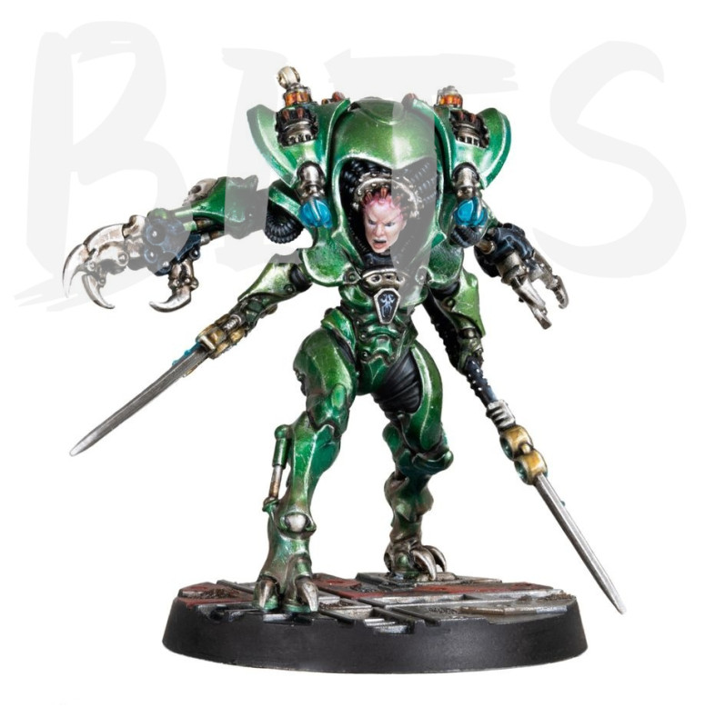 Necromunda Lady Haera in Sthenian-pattern Hunting Rig bits