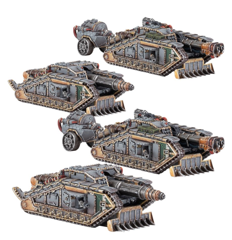Legions Imperialis: Malcador Infernus and Valdor Tank Destroyers Bits
