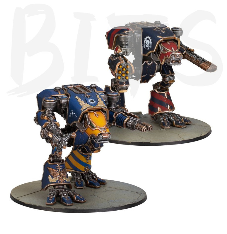 Warhound Titans With Ursus Claws And Melta Lances Bits