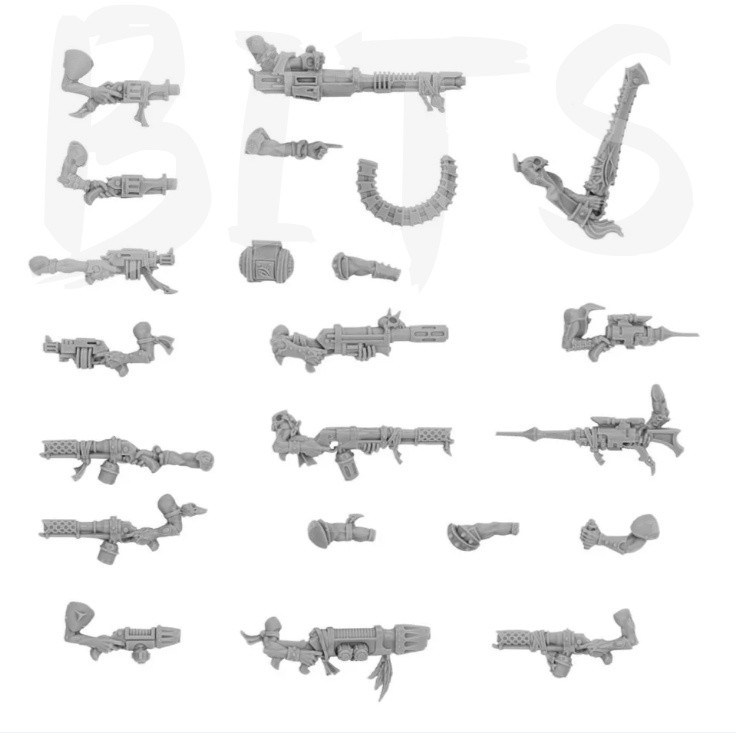 Necromunda Escher Weapons Set 1 bits