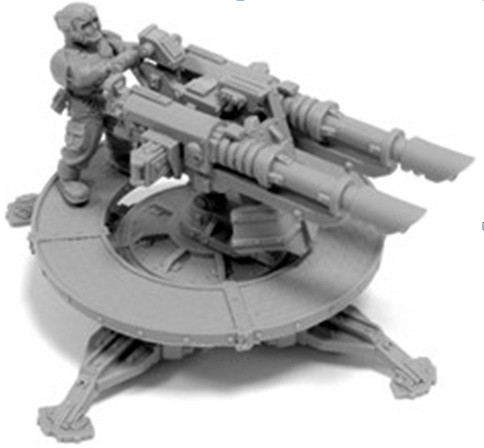 Astra Militarum Sabre Defence Platform With Lascannon bits
