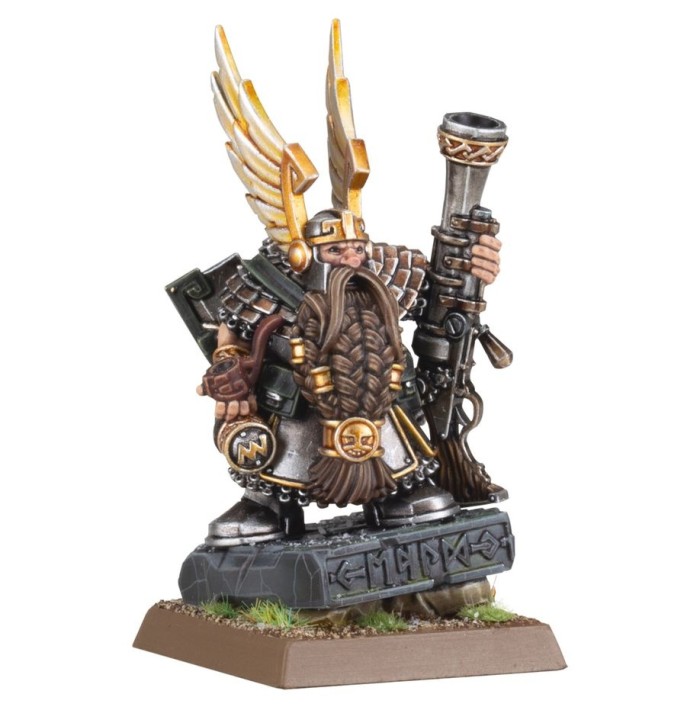 Dwarf Thane with Handgun on Oathstone