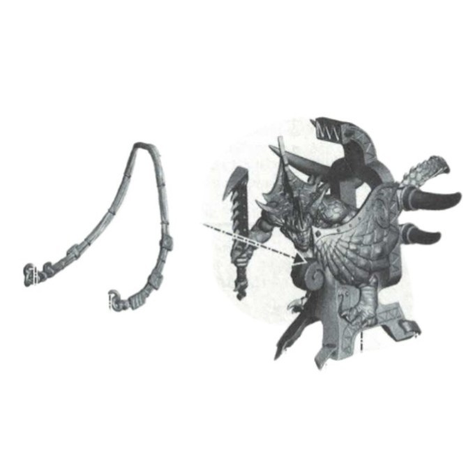 Saurus Oldblood On Carnosaur / Skink Oracle on Troglodon / Saurus Scar-Veteran on Carnosaur