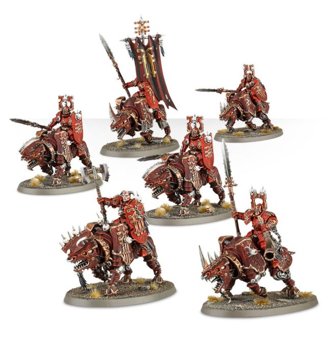 Mighty Skullcrushers with bloodglaives with ensorcelled axes