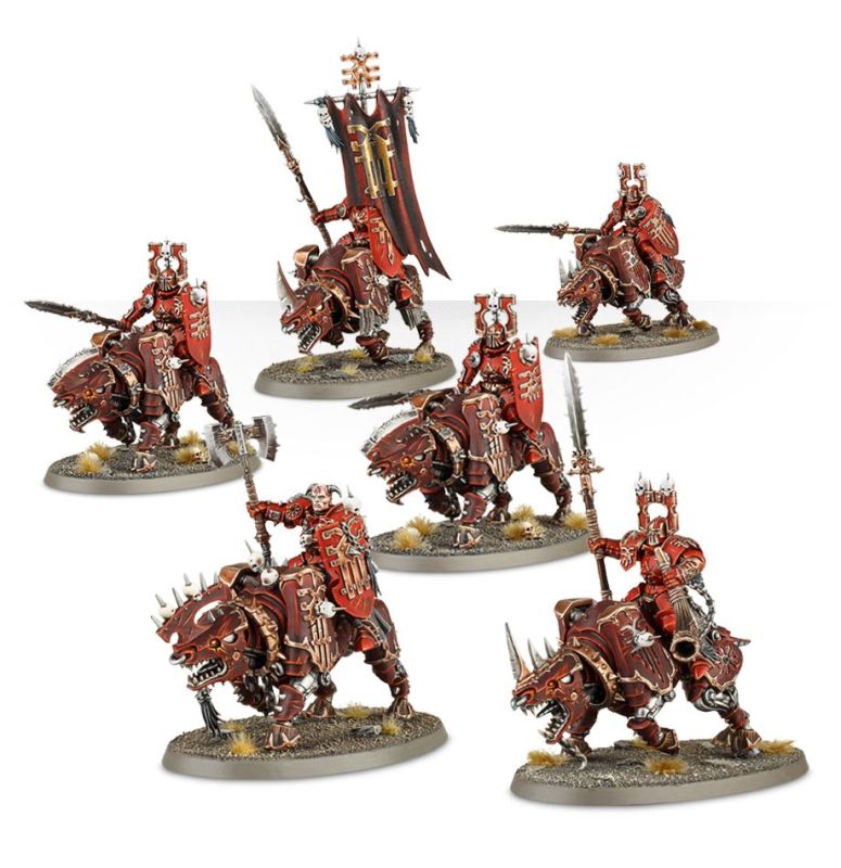 Mighty Skullcrushers with bloodglaives with ensorcelled axes
