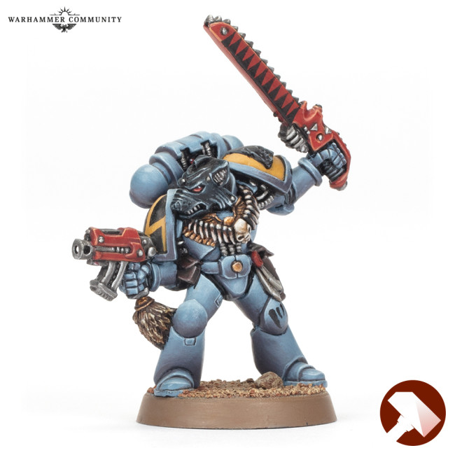 Space Wolves Wolf Captain with Chainsword