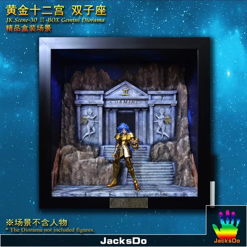 【In Stock】JacksDo Saint Seiya the zodiac constellations JK.Scene-30 III BOX Gemini Dirorama Resin Statue