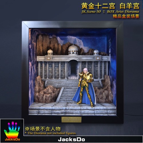 【In Stock】JacksDo Saint Seiya the zodiac constellations JK.Scene-30 I BOX Aries Dirorama Resin Statue