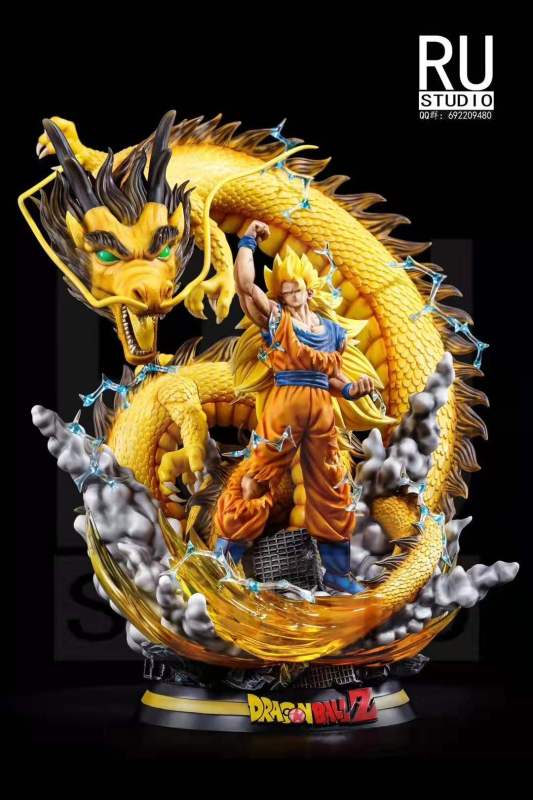 【In Stock】RU Studio Dragonball Z SSJ3 Goku Dragon Fist Resin Statue