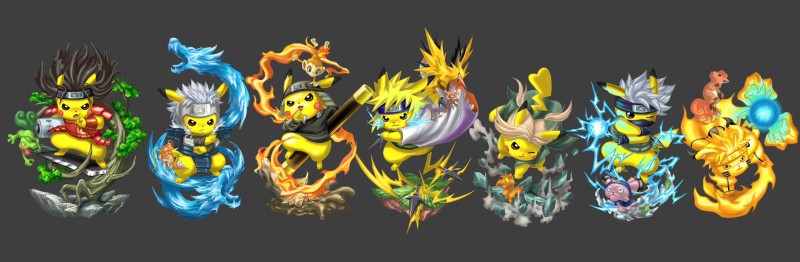 【Pre order】MADE STUDIO Naruto The Pikachu Hokage Hashirama&Tobirama Resin Statue Deposit