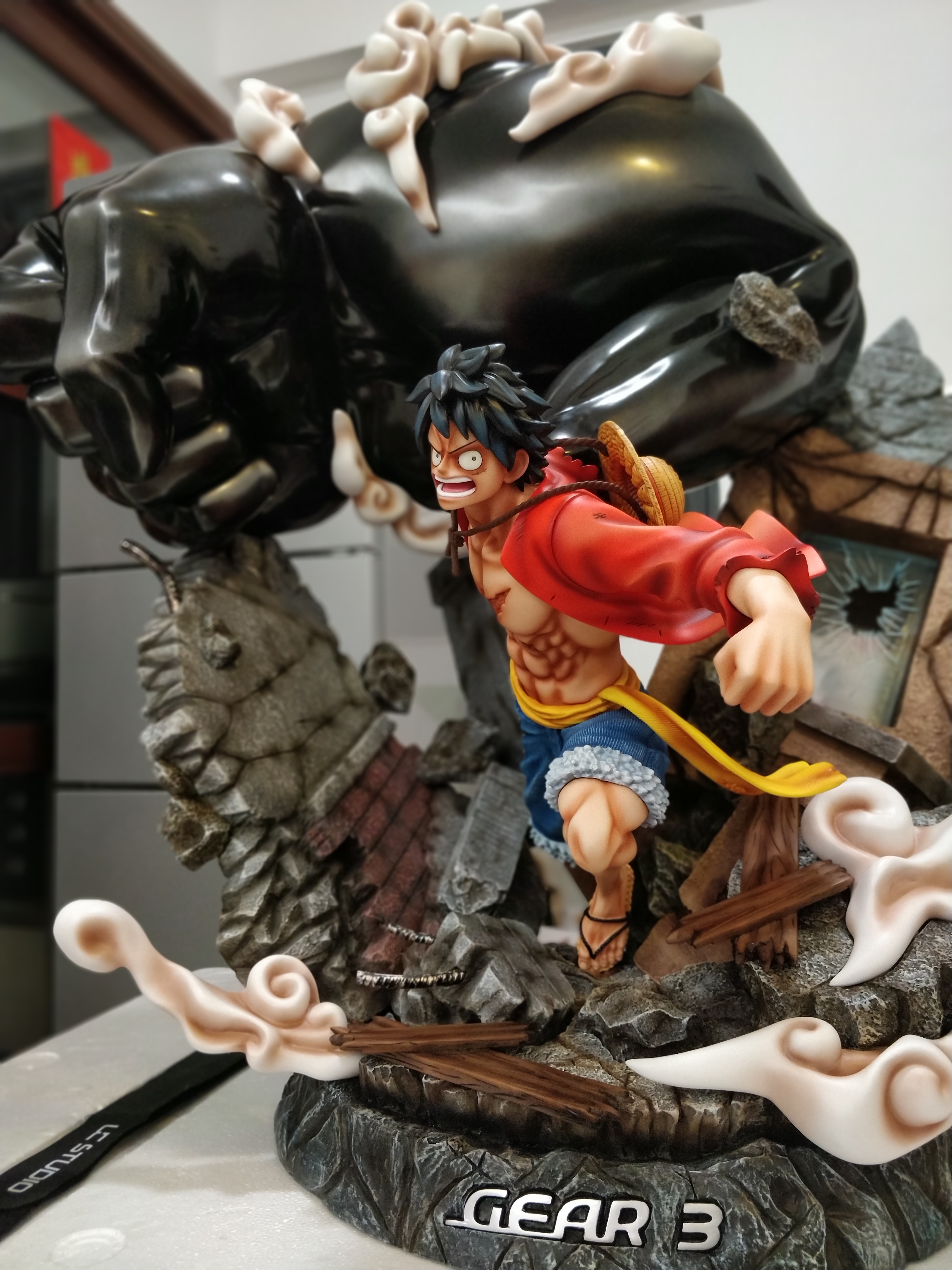 STATUE ONE PIECE Figurine Gear 3 LUFFY 25 CM décoration idée cadeau manga EUR 35,99 - FR