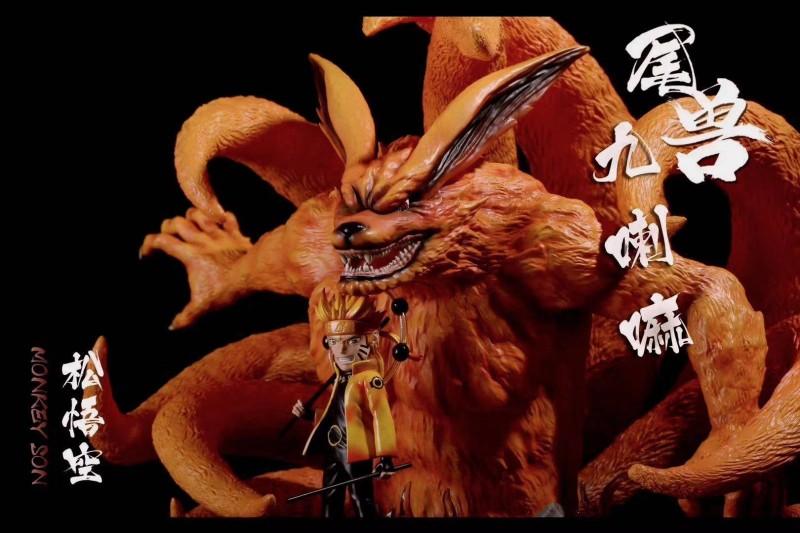 【Pre order】MonkeySon Studios Naruto Nine Tails Kurama SD Scale Resin Statue Deposit